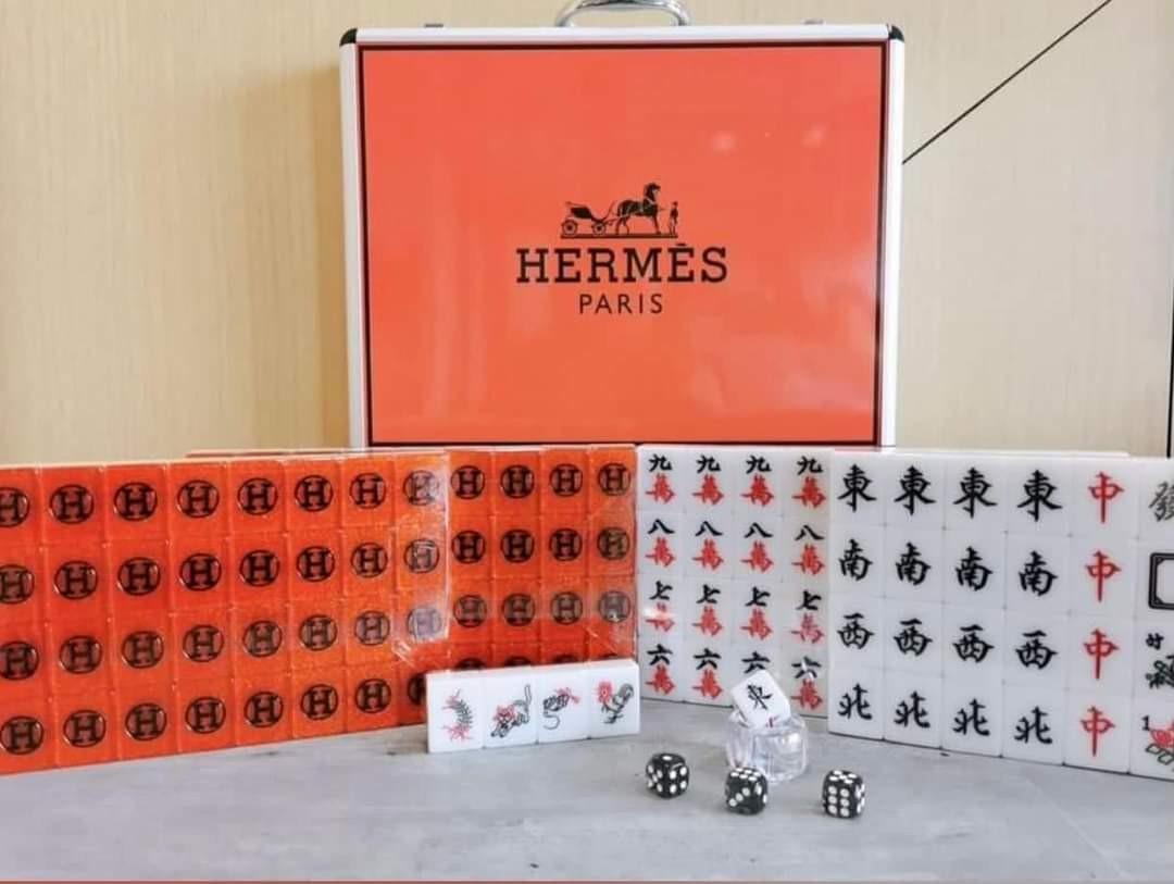 customise Hermes Mahjong tiles set, Hobbies & Toys, Toys & Games on  Carousell