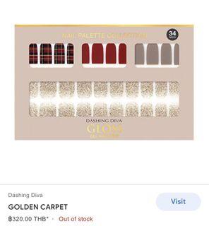 Dashing Diva Golden Carpet Gel Nail Strip Stickers