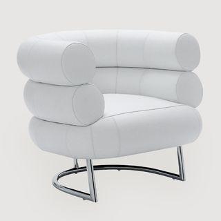 Eileen Gray Bibendum Lounge Accent Mid Century Modern Leather Chair