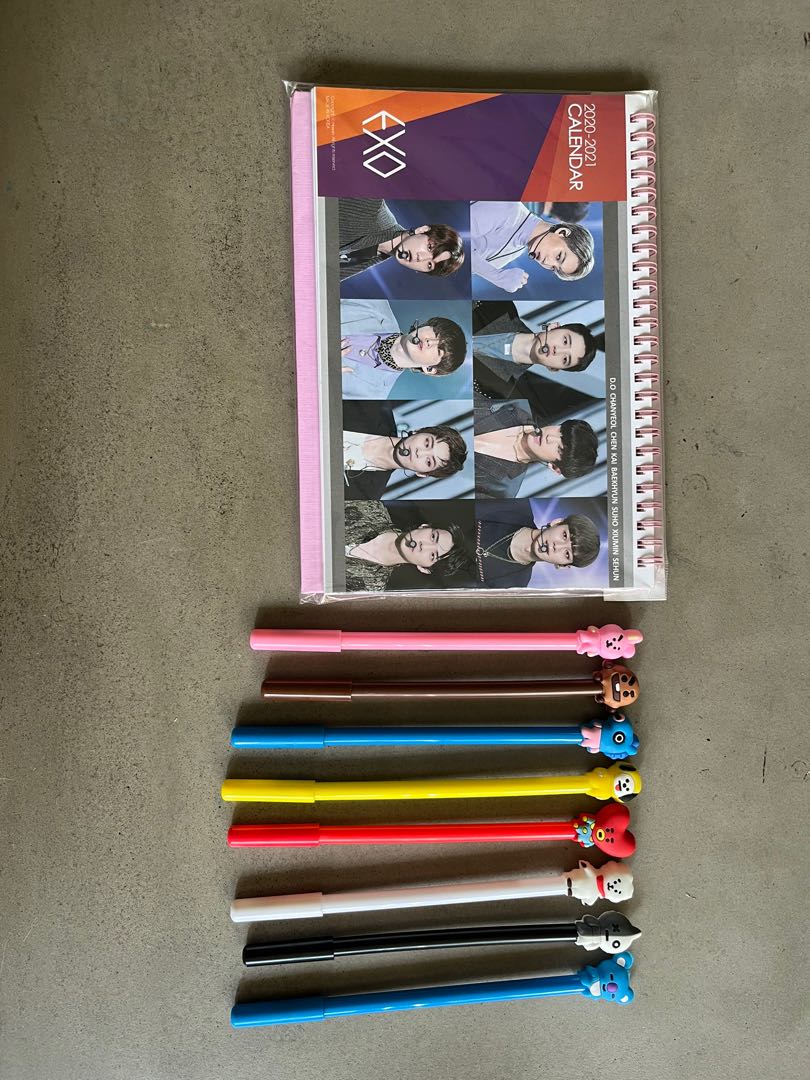 Exp calendar BT21 pens, Hobbies & Toys, Stationery & Craft, Other