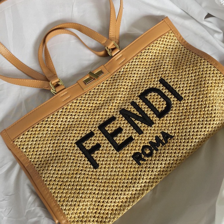 Fendi Rattan Tote Bag Luxury Bags Wallets on Carousell