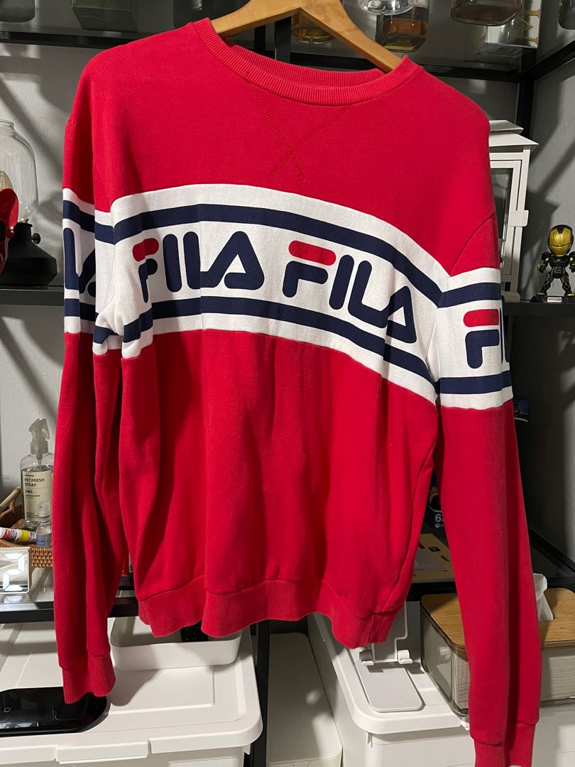Fila Long Sleeve Sweater Men s Fashion Tops Sets Tshirts