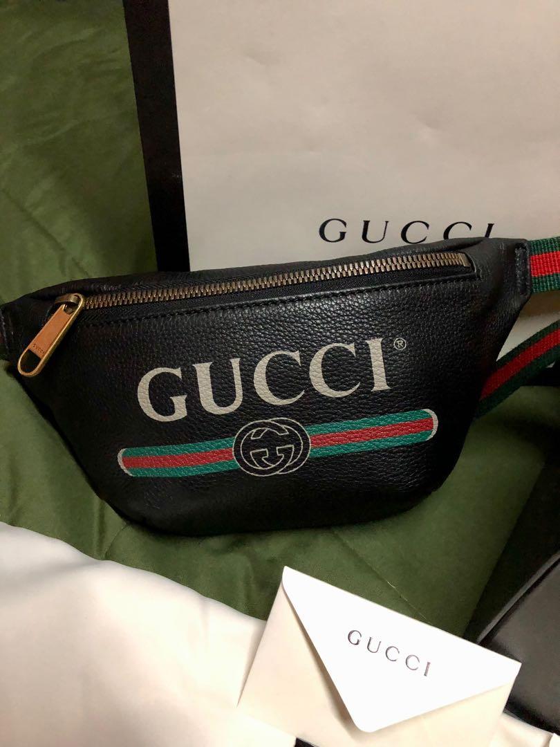 Gucci logo sales print belt bag