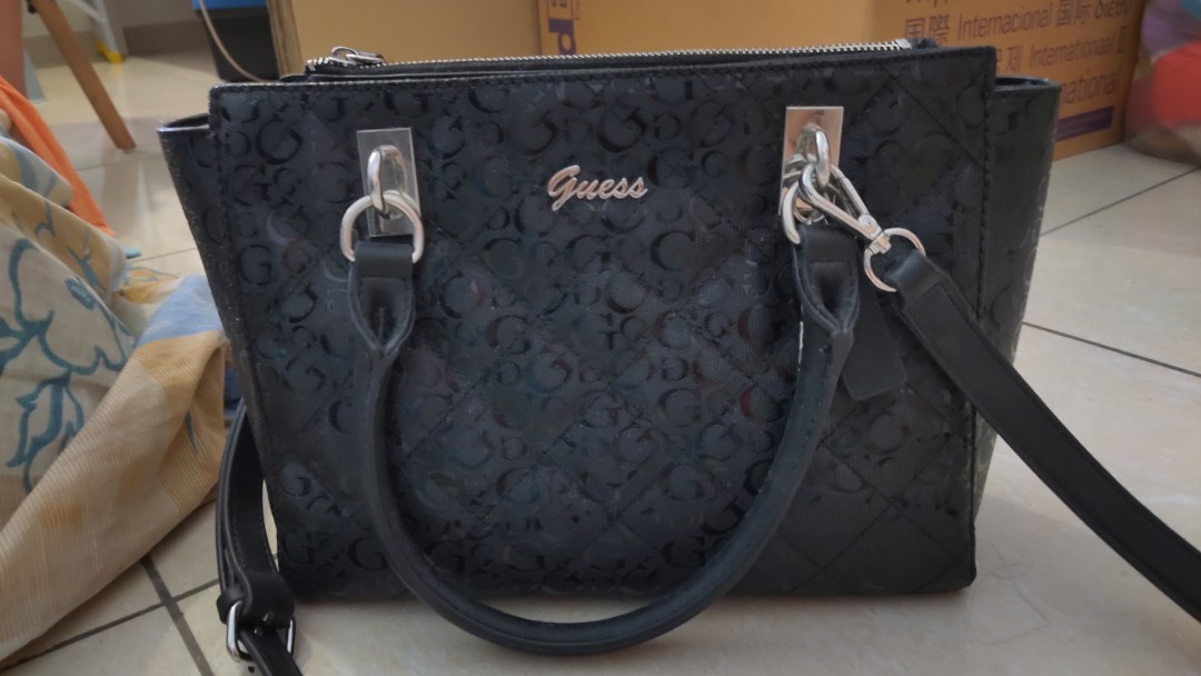 guess black handbag