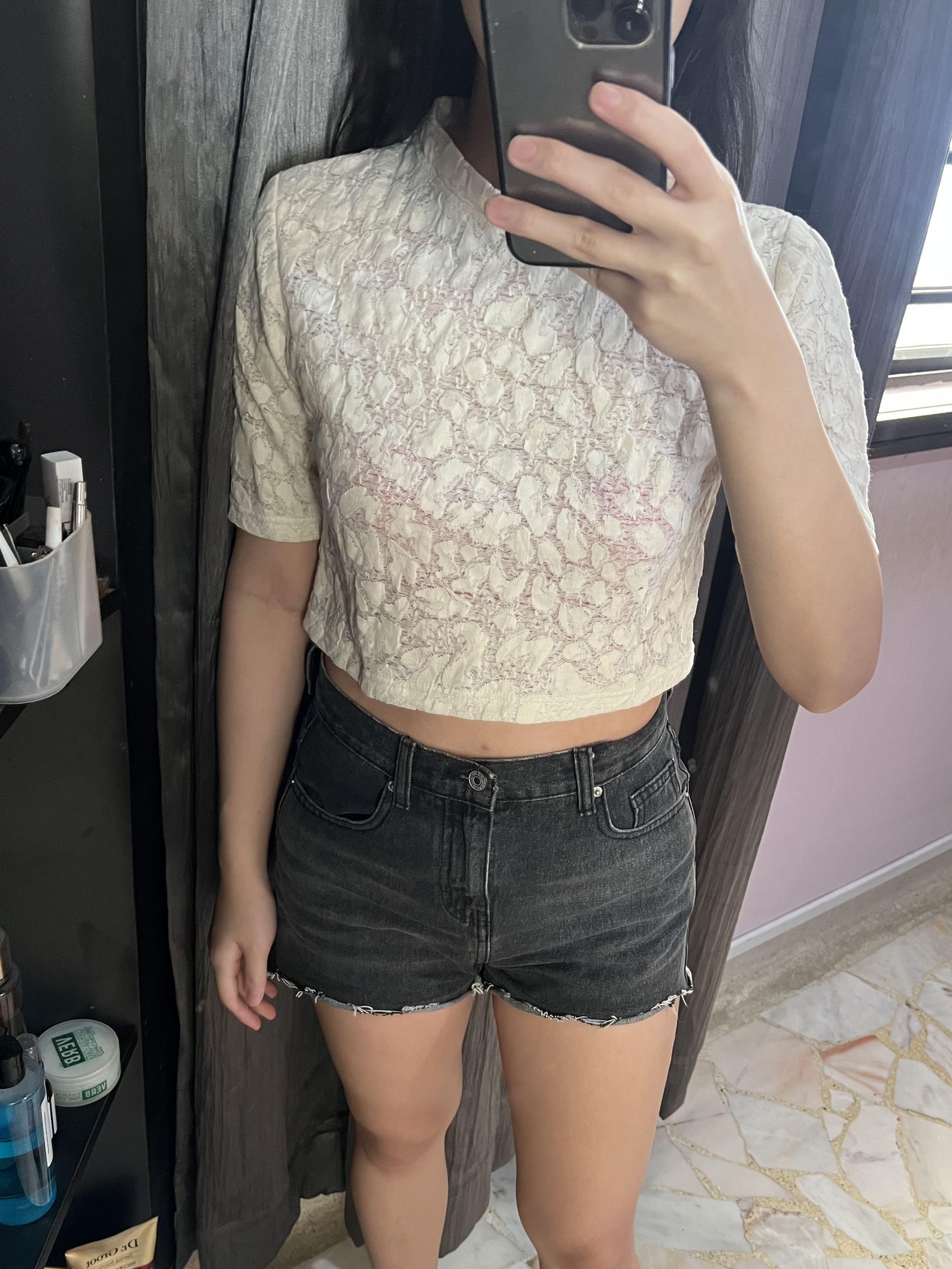 Half sleeve lace top, Women's Fashion, Tops, Blouses on Carousell