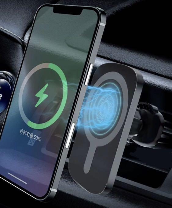 Iphone 磁吸式充電器magsafe支援15w 磁吸車充 手提電話 手機 Iphone Iphone 13 系列 Carousell