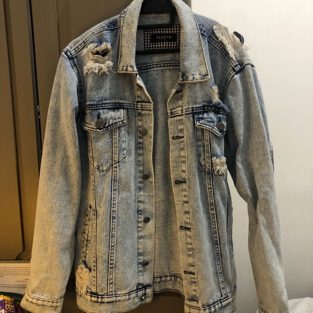 Jaket 2025 jeans ripped