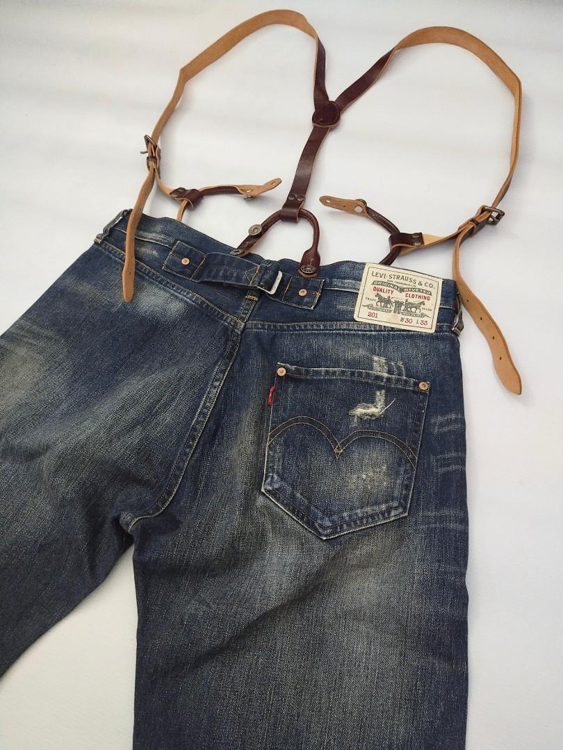 Levis suspender jeans hot sale