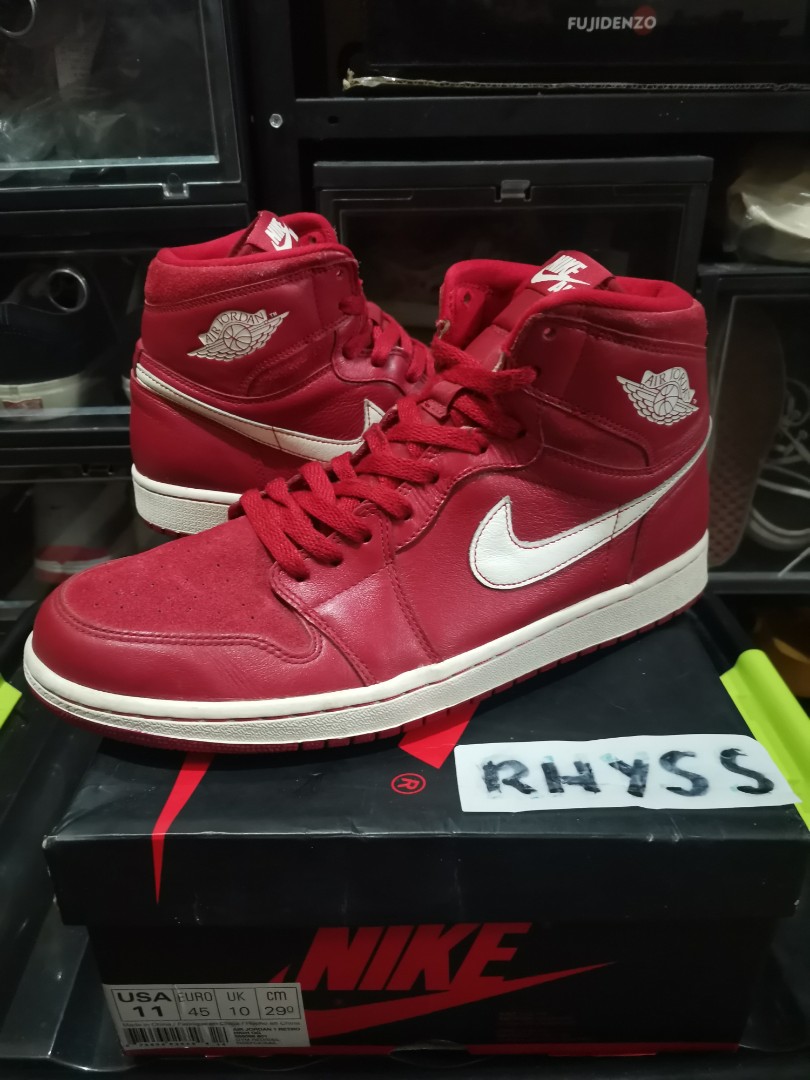 Jordan 1 Euro gym red, Men's Fashion 