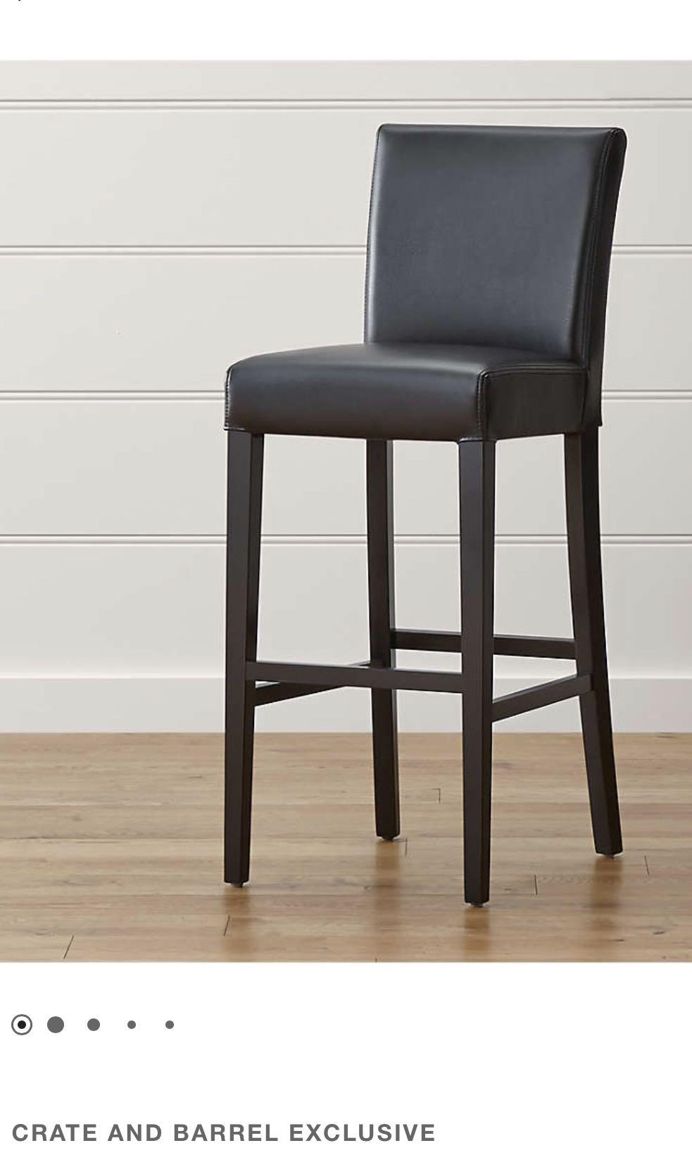 Crate and barrel bar stools leather sales