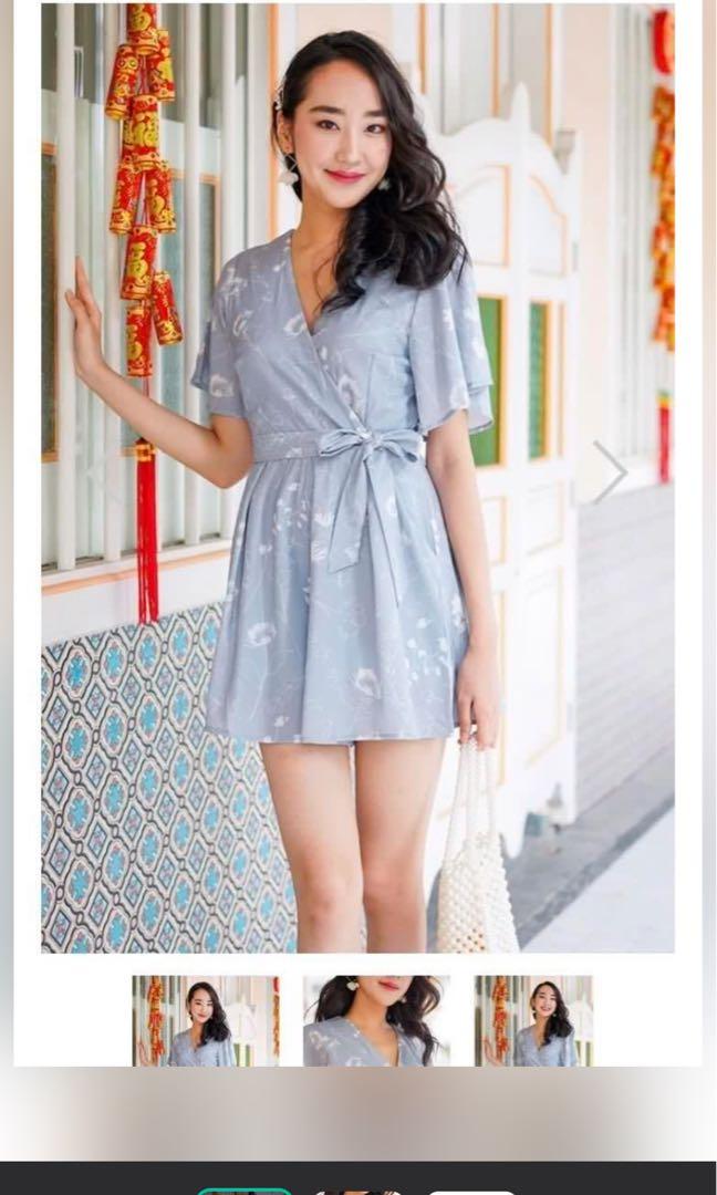 Lovet Kaylee Wrap KImono Floral Romper