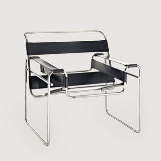 Marcel Breuer Wassily Chair Reproduction Vintage Faux Leather Lounge Mid Century Modern Nordic Bauhaus