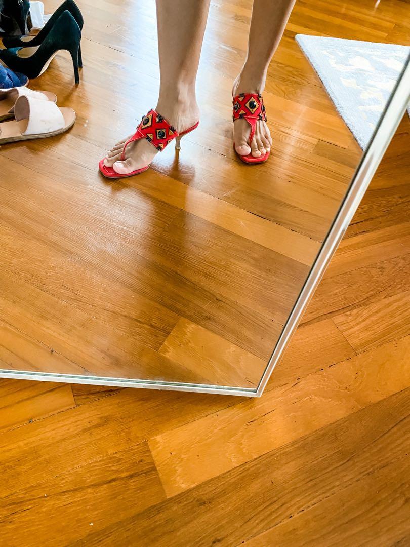 Miu miu stunning red slip ons Luxury Sneakers Footwear on Carousell