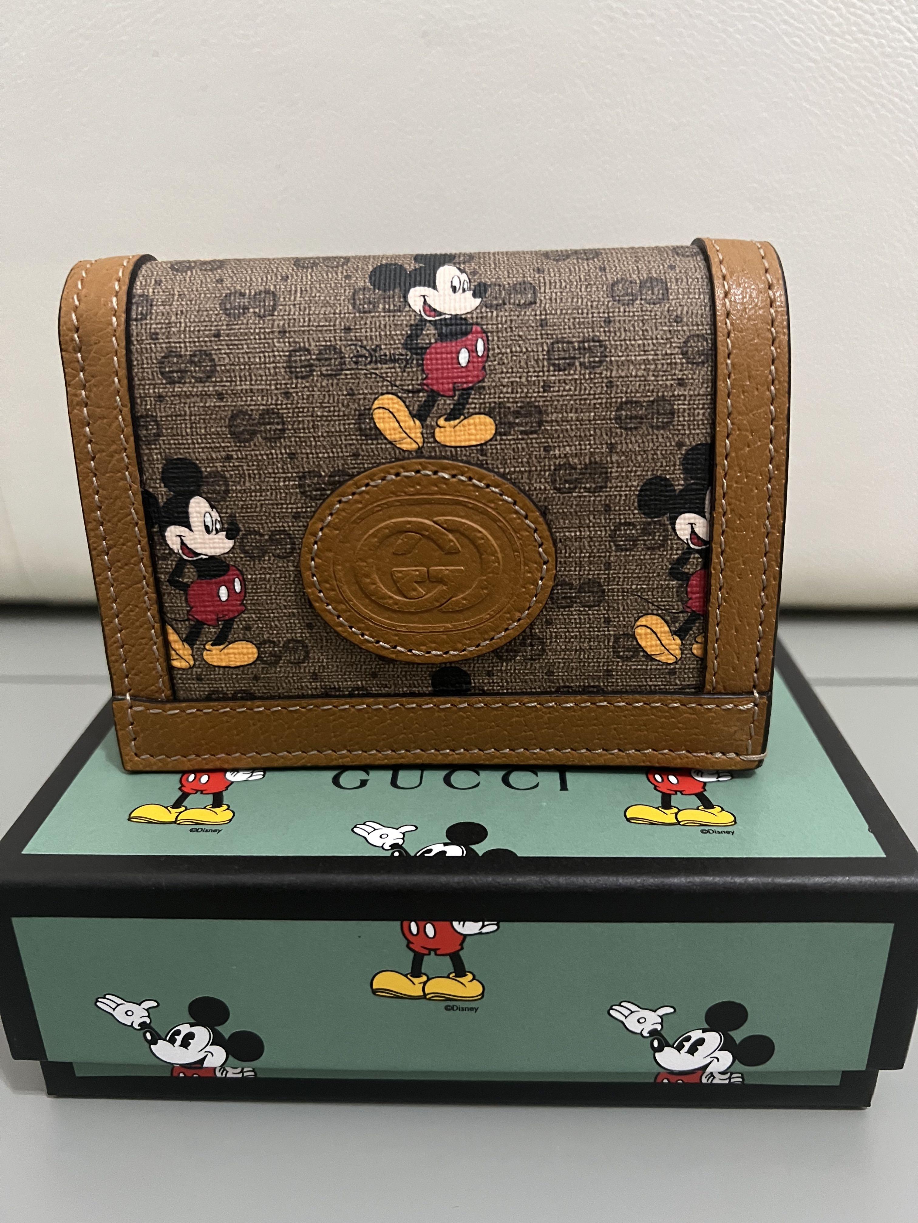 Mickey mouse top wallet gucci
