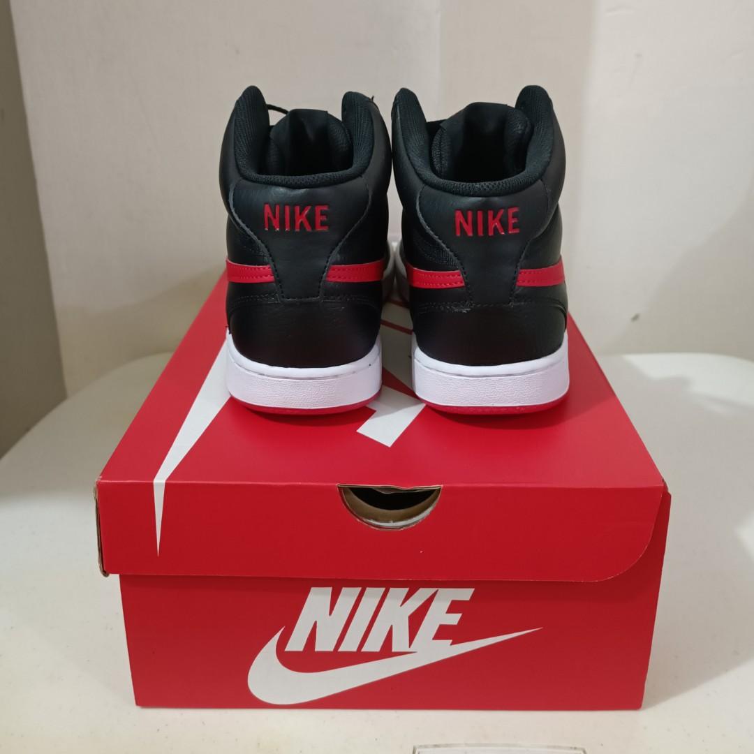 Nike Court Vision Mid Black/University Red White Men Shoes Men s