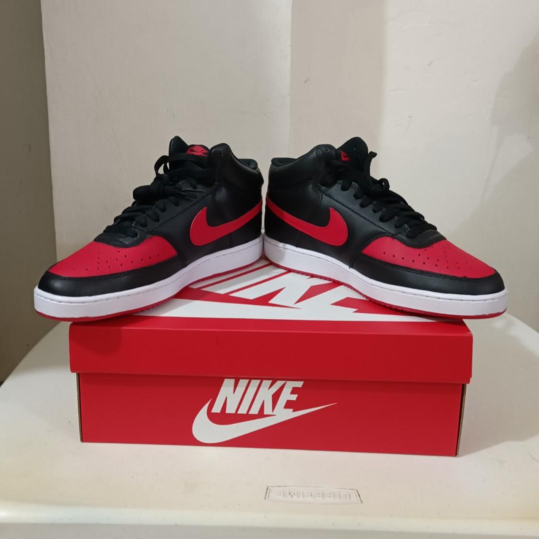 Nike Court Vision Mid Black/University Red White Men Shoes Men s