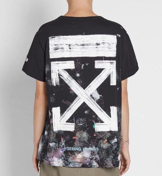 Off white galaxy brushed on sale tee