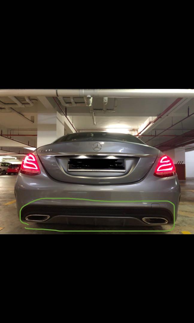 W205 c300 online rear diffuser