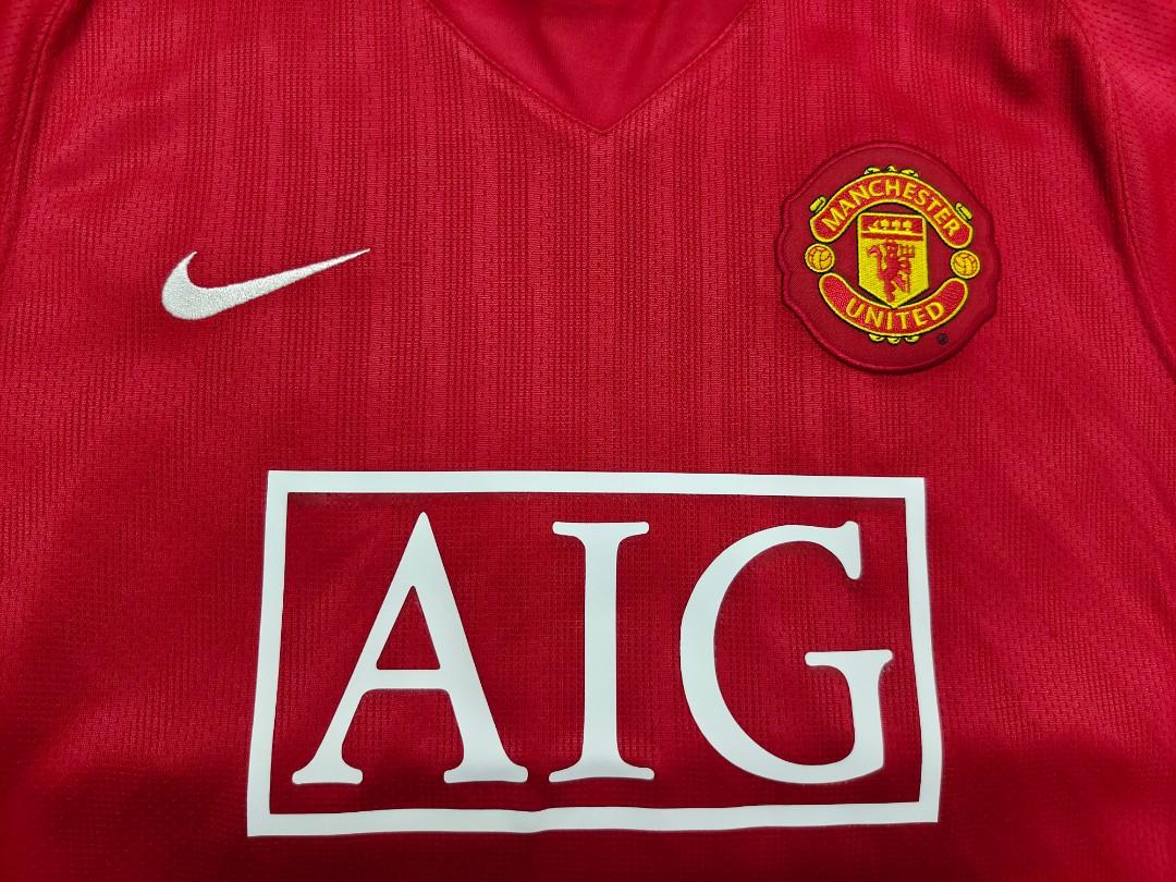 Nike 2007-2008 Manchester United Jersey Ronaldo #7 Long Sleeve Large