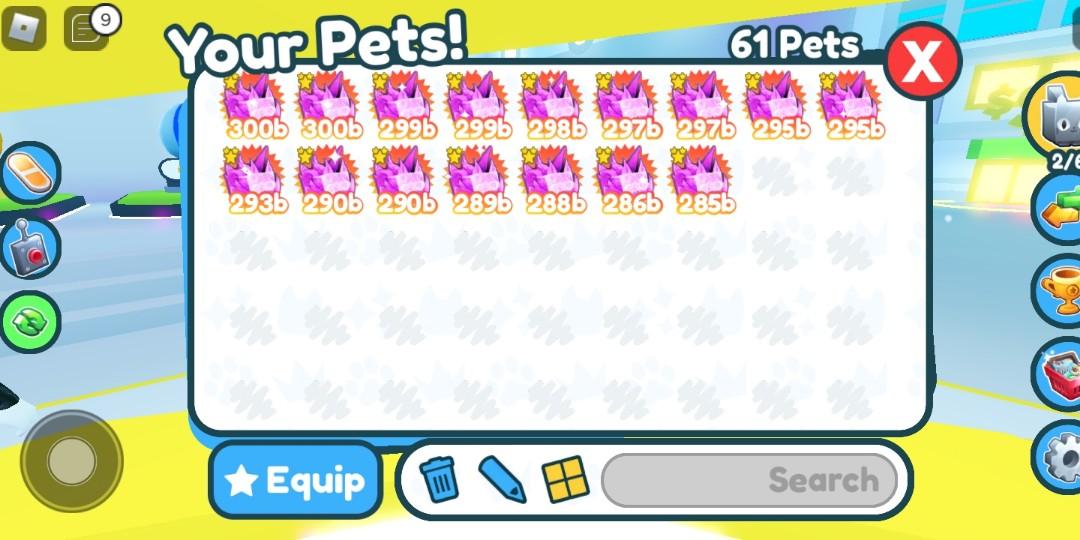 How would you display pets in a simulator inventory? - Game Design