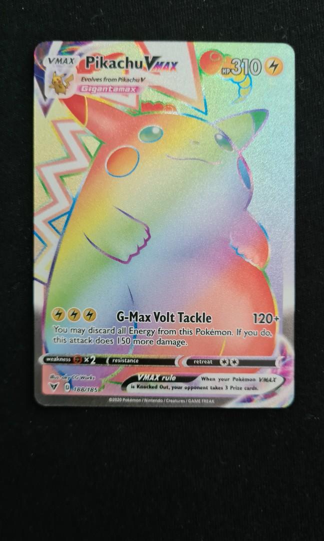 Pokemon Card TCG Vivid Voltage Pikachu VMAX hyper rainbow rare, Hobbies &  Toys, Toys & Games on Carousell