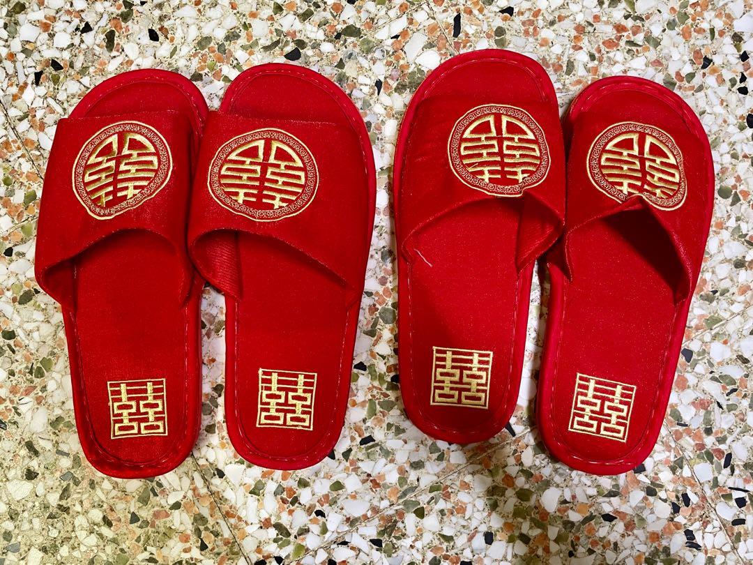 Red bedroom slippers sale