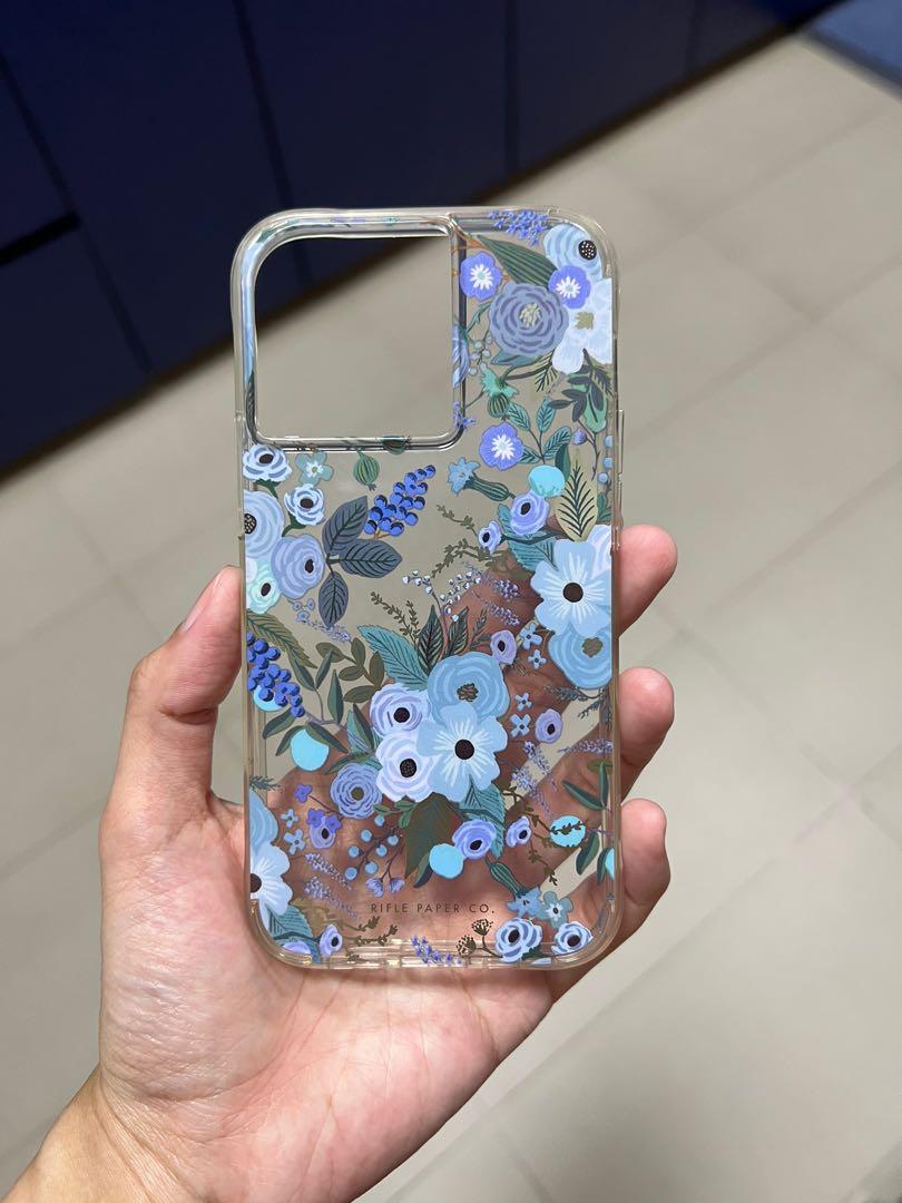 Rifle Paper Co iPhone 13 Pro case Garden Party Blue, Mobile Phones