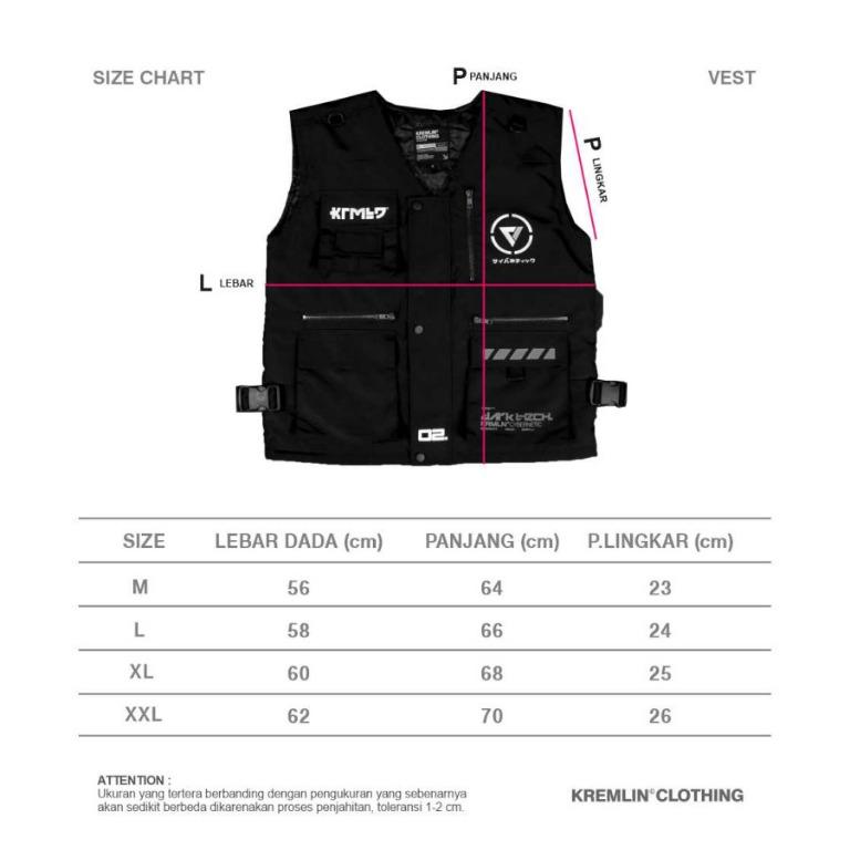 Rompi Kremlin Vest Tactical Techwear, Fesyen Pria, Pakaian , Baju ...