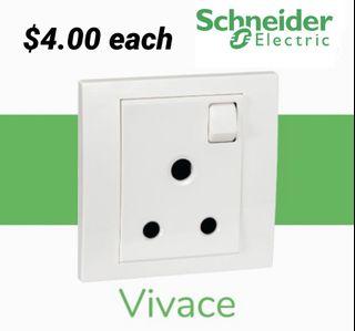 Schneider Vivace KB15/15 One gang 15A socket
