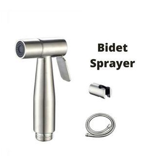 Toilet Spray Hand Held Cleaning Shower Set Bidet Shattaf Stainless Steel+1.5M H 