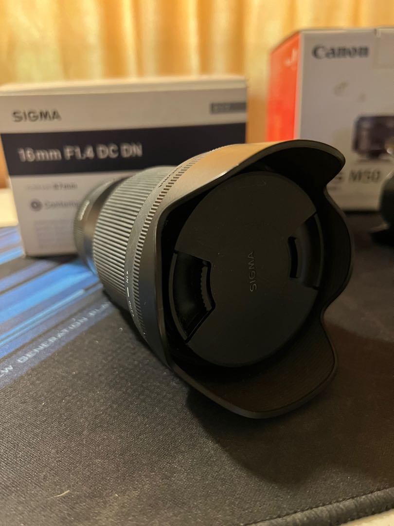 Sigma 16mm EFM Canon Lens, Photography, Lens & Kits on Carousell