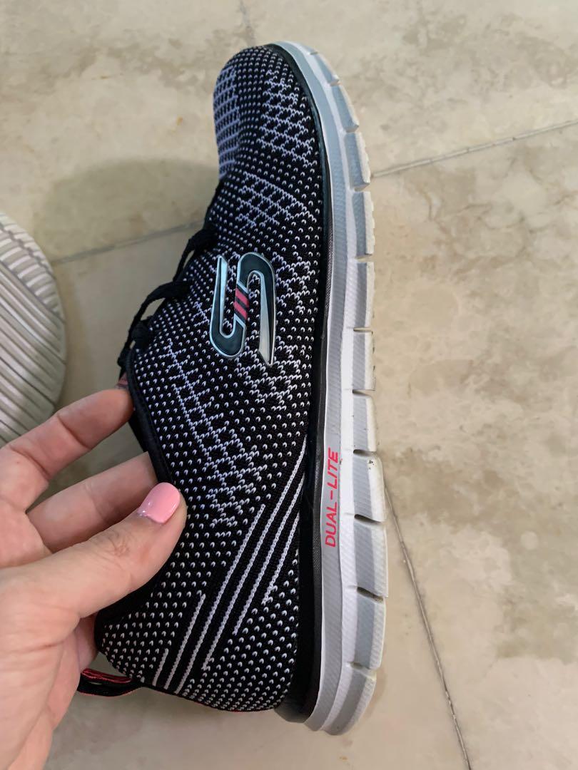 Skechers Memory Foam No Tie Track Shoes Women s Fashion Footwear