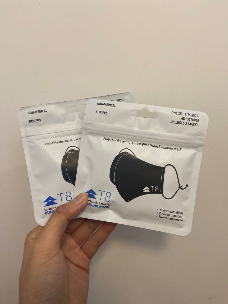 T8 Running Mask 運動口罩, 健康及營養食用品, 口罩、面罩 Carousell