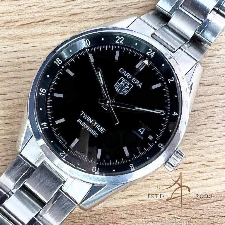 Tag heuer carrera clearance twin time leather strap