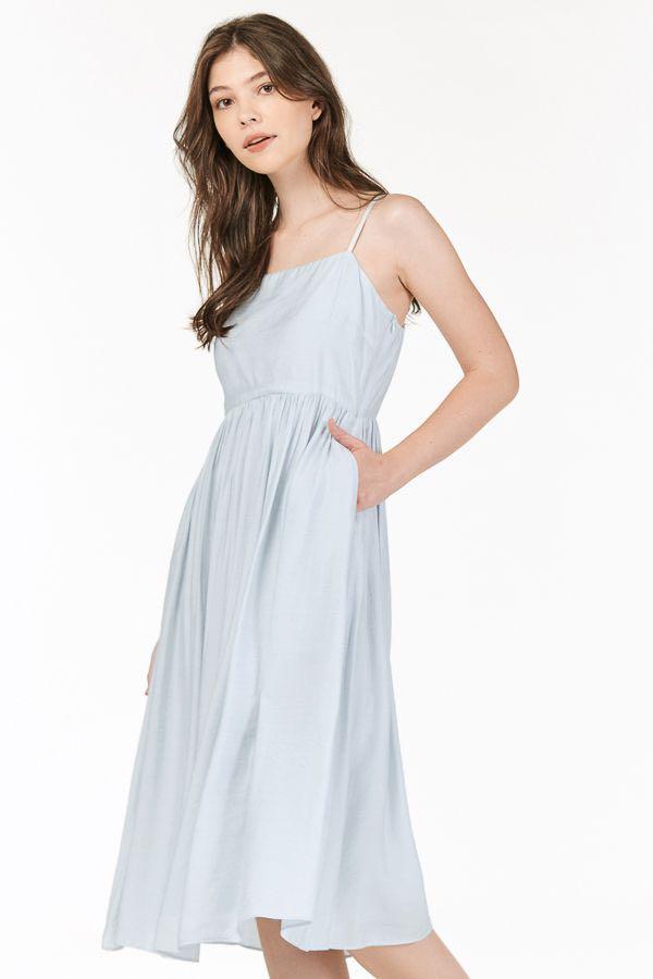 ice blue midi dress