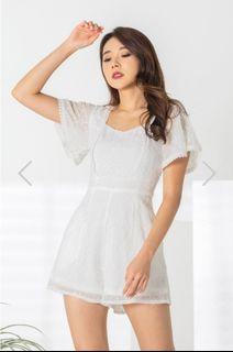 TILLY EMBROIDERY ROMPER #MONGXLOVET (WHITE)