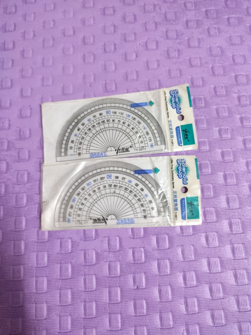 Transparent 180 Degree Protractor Ruler / Semi Circle Measuring Angles ...
