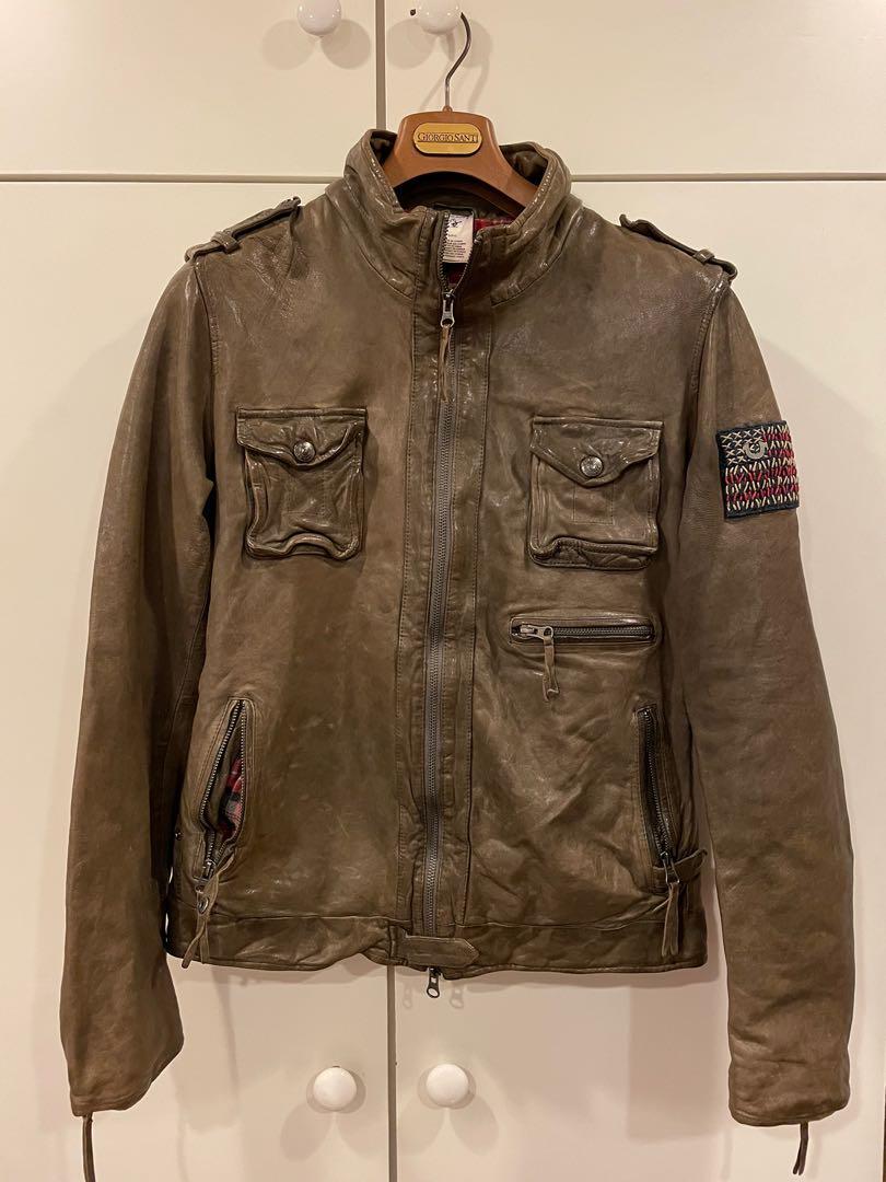 true religion leather jacket