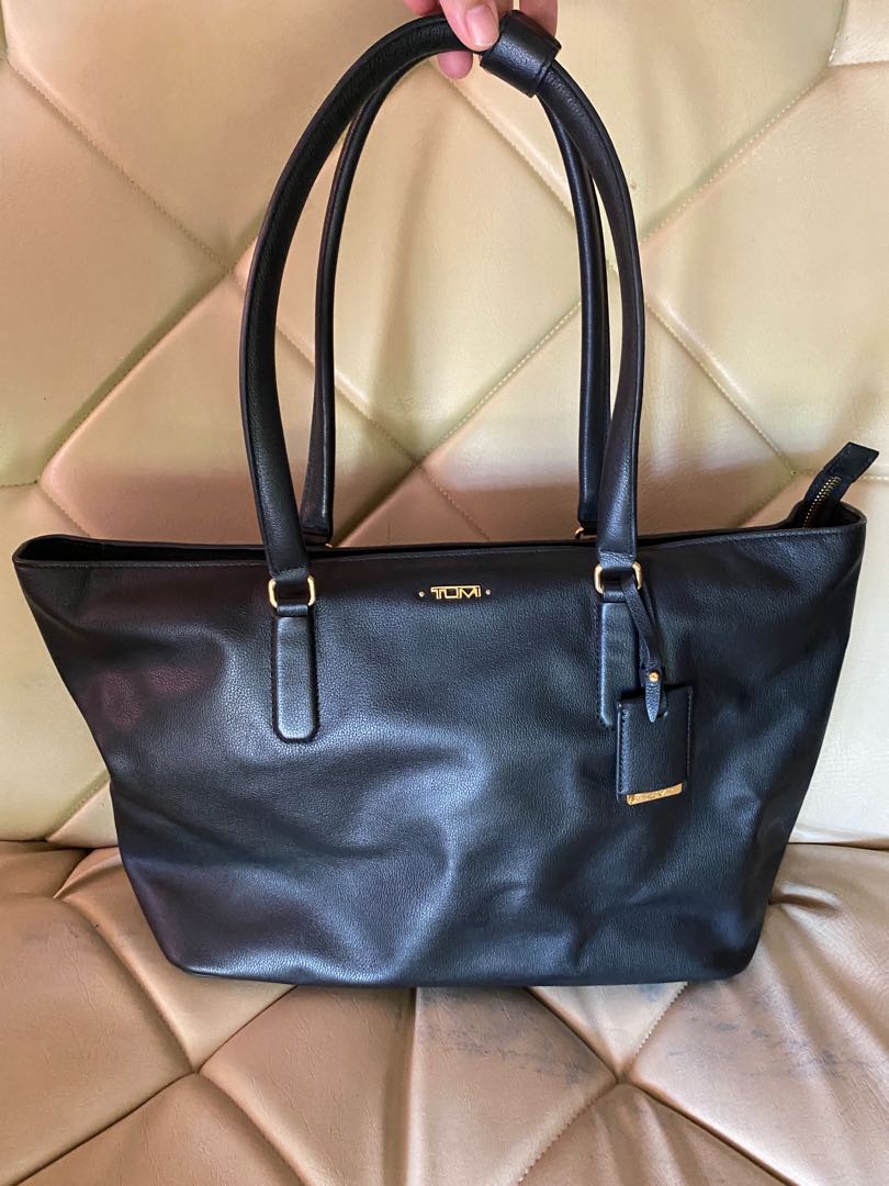 Tumi shop leather tote