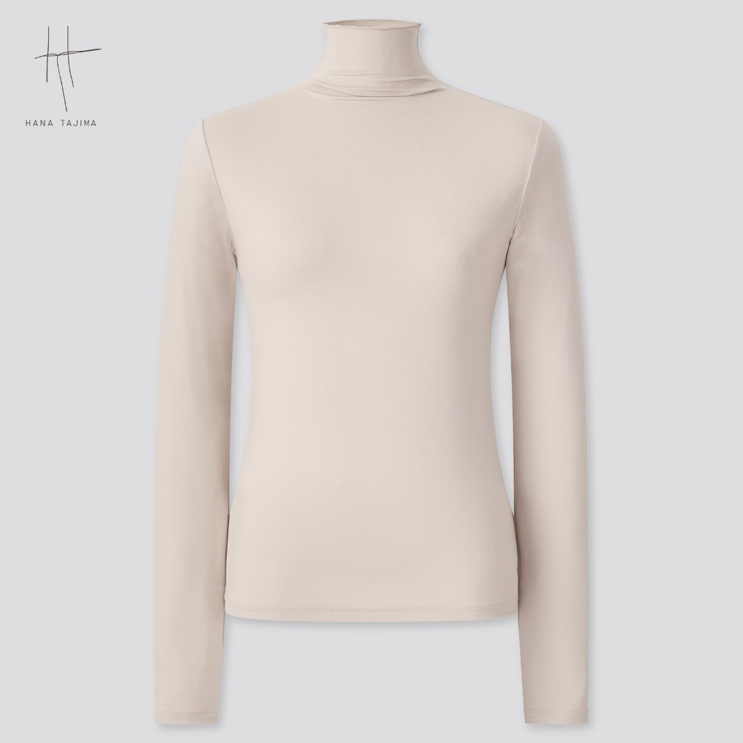 UNIQLO AIRism UV Protection High Neck Long Sleeve T-Shirt