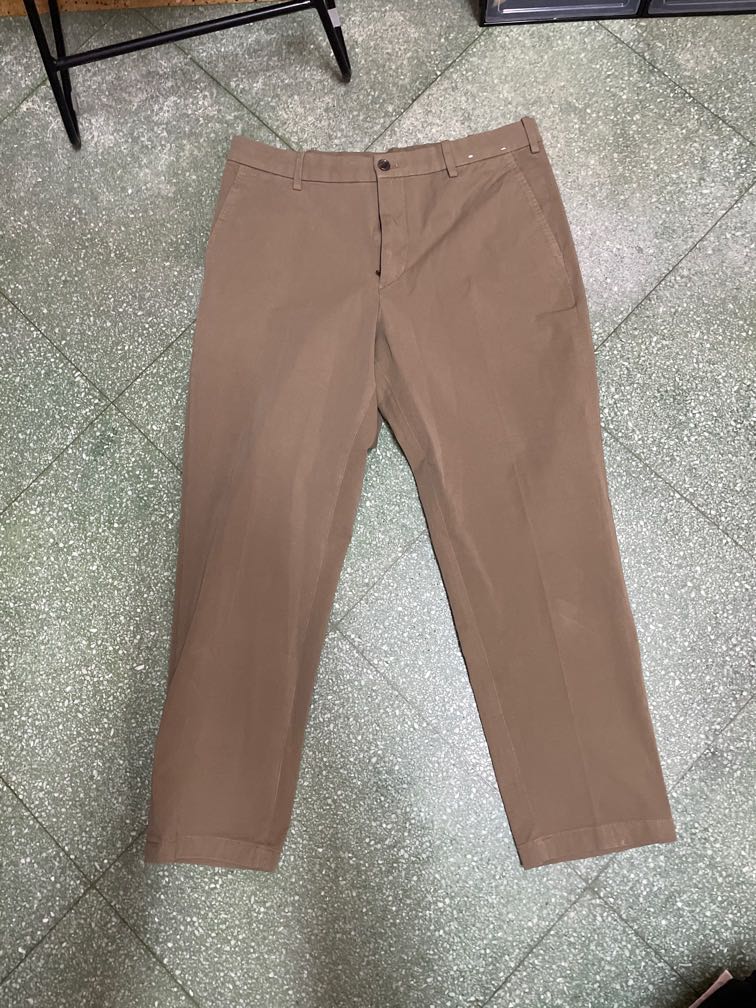 Uniqlo Brown Relaxed fit trousers, Men 