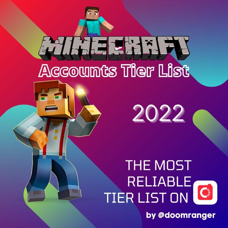 UPDATED] Minecraft Account Tier List 2023, Video Gaming, Gaming  Accessories, Game Gift Cards & Accounts on Carousell