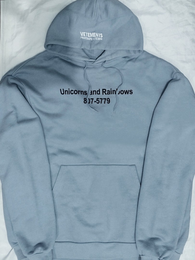 Vetements rainbows and unicorns hoodie clearance