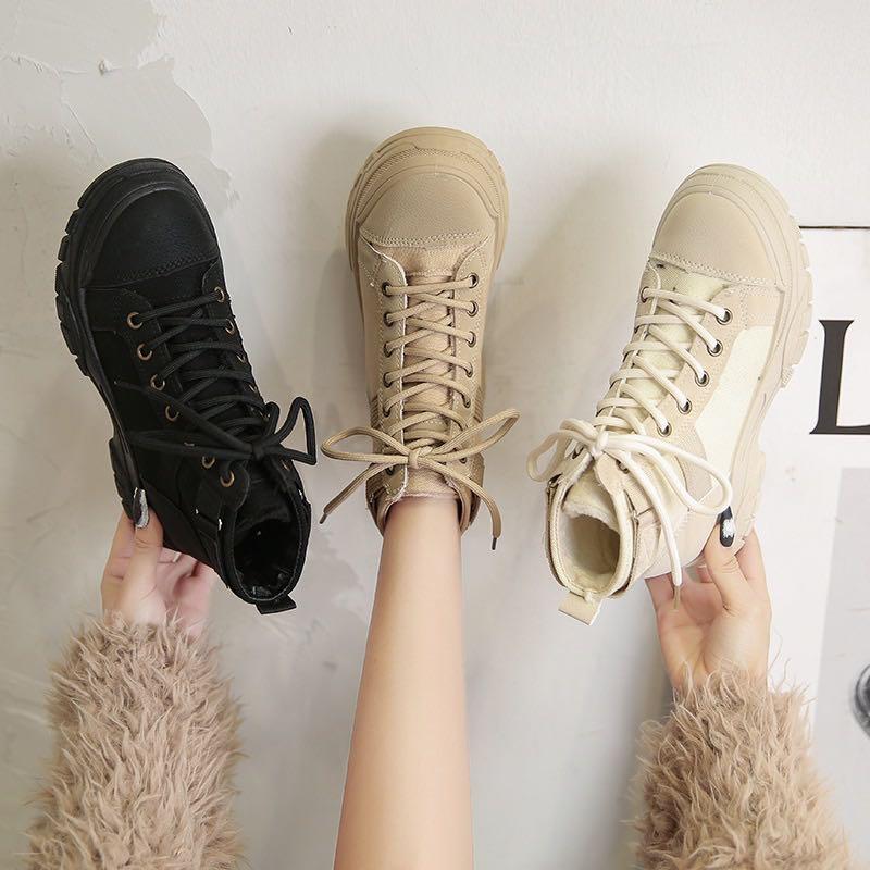 Women's Ankle Boots Korean Style Solid 