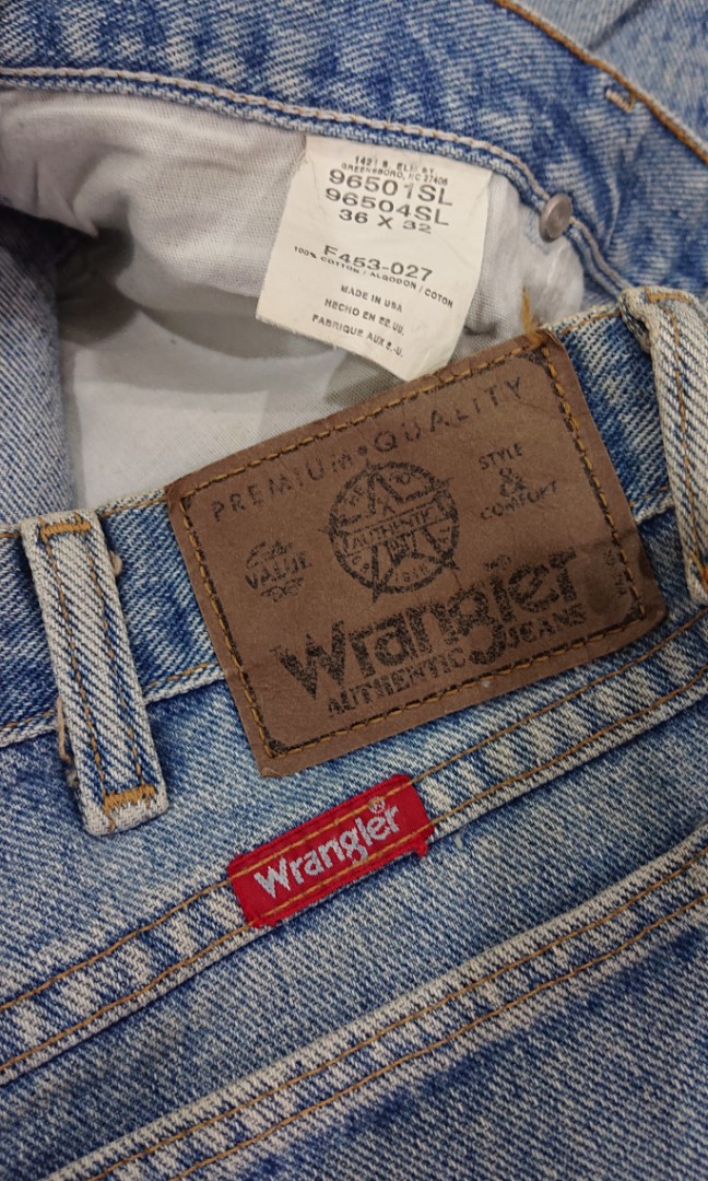 Wrangler jeans made in usa saiz 36, Men's Fashion, Bottoms, Jeans on  Carousell