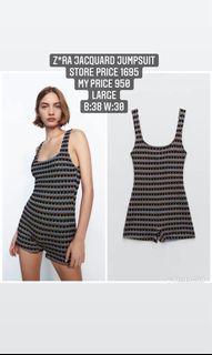 Zara jacquard jumpsuit