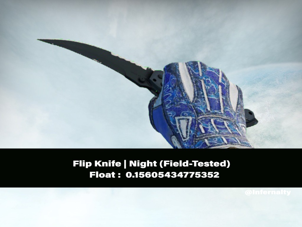 (0.15FV) Flip Knife Night FT CSGO SKINS KNIVES, Video Gaming, Gaming