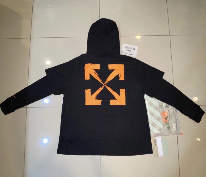 Off white black orange hoodie online