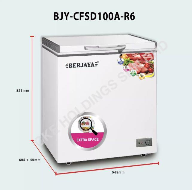 130Litre Berjaya Premium Chest Freezer, TV & Home Appliances, Kitchen