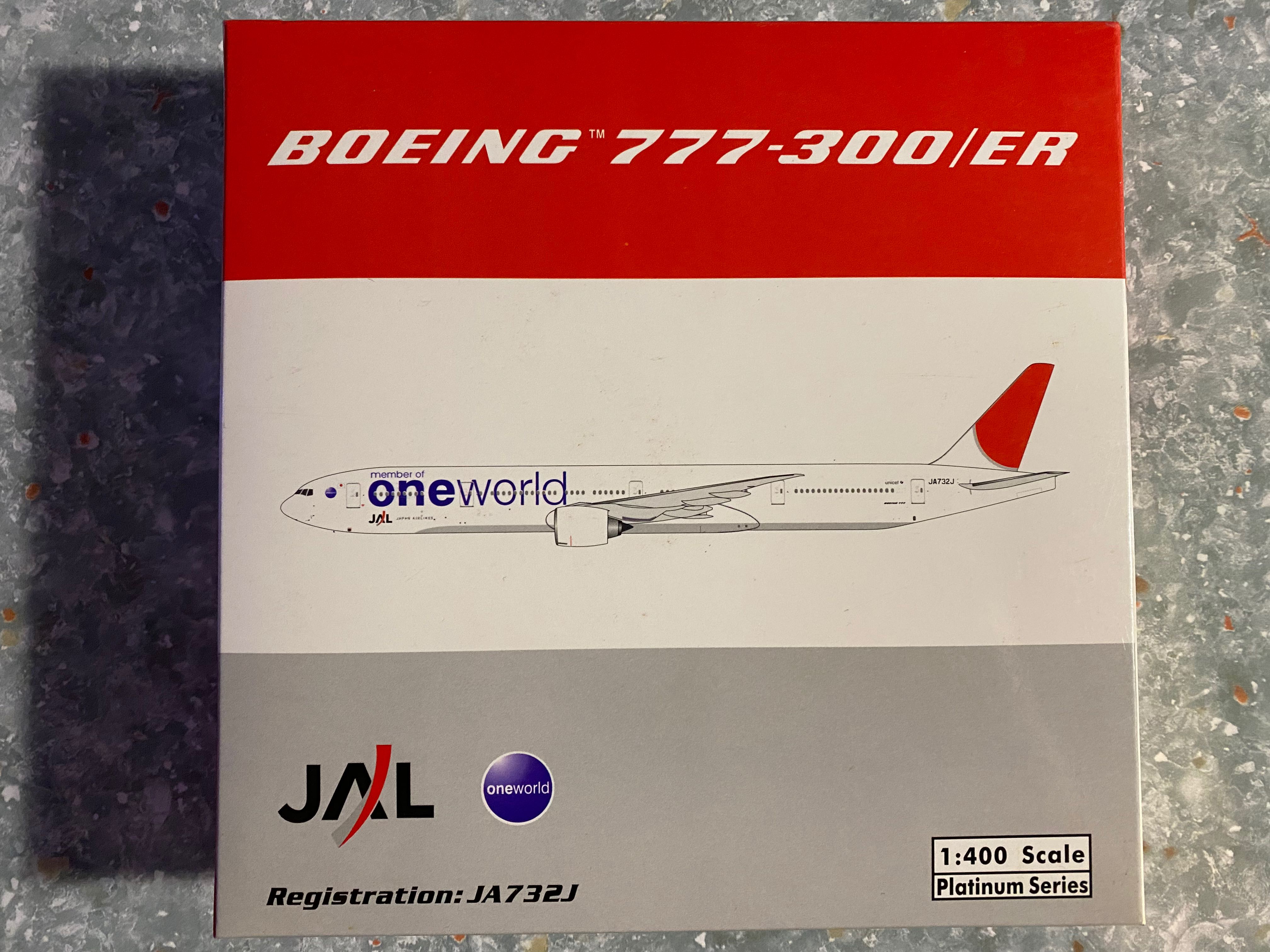 1:400 Phoenix PHX JAL B777-300ER JA732A Oneworld Livery 飛機模型
